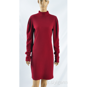 Robe d&#39;automne rouge rose pour dames